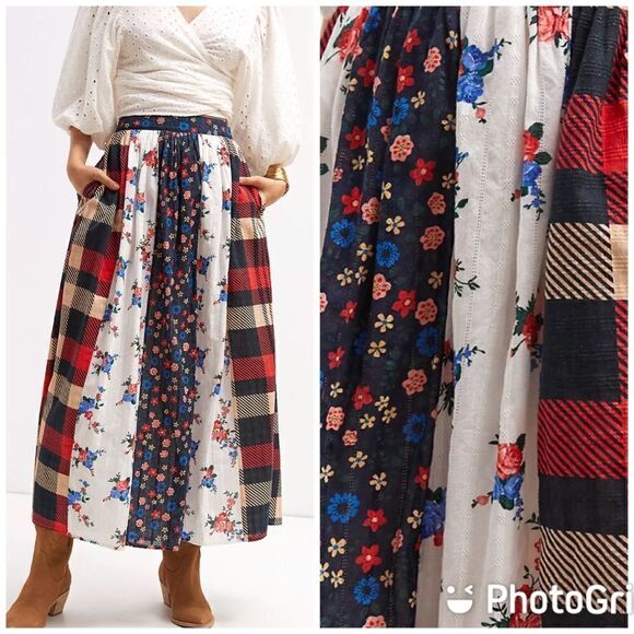 Anthropologie Dresses & Skirts - NWT Anthropologie Let Me Be Contrast Maxi Skirt XS